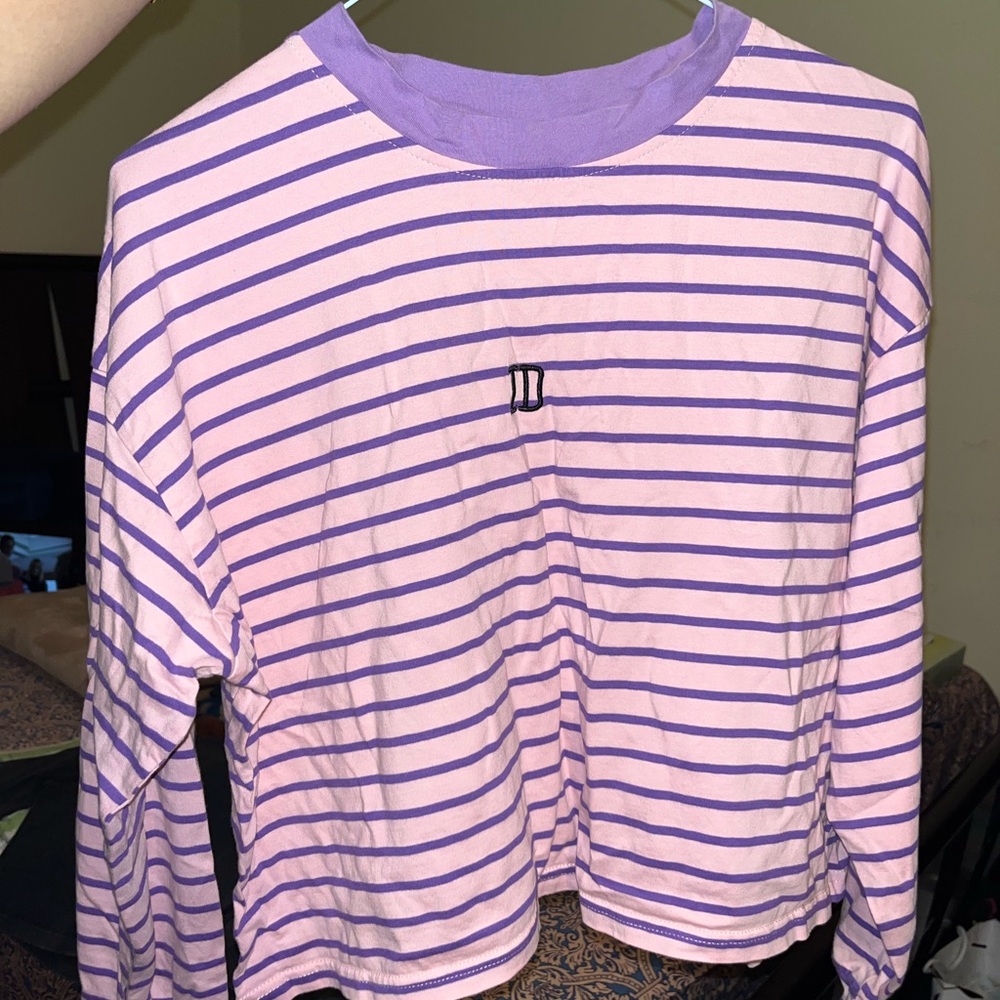Pink & purple stripes💜🩷 long sleeve tee